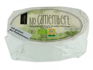 Camembert aus Bio Heumilch mit grnen Pfeffer
